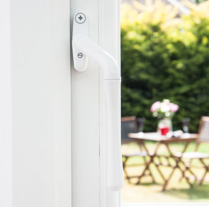 Window handles for sale in the UK - white teardrop